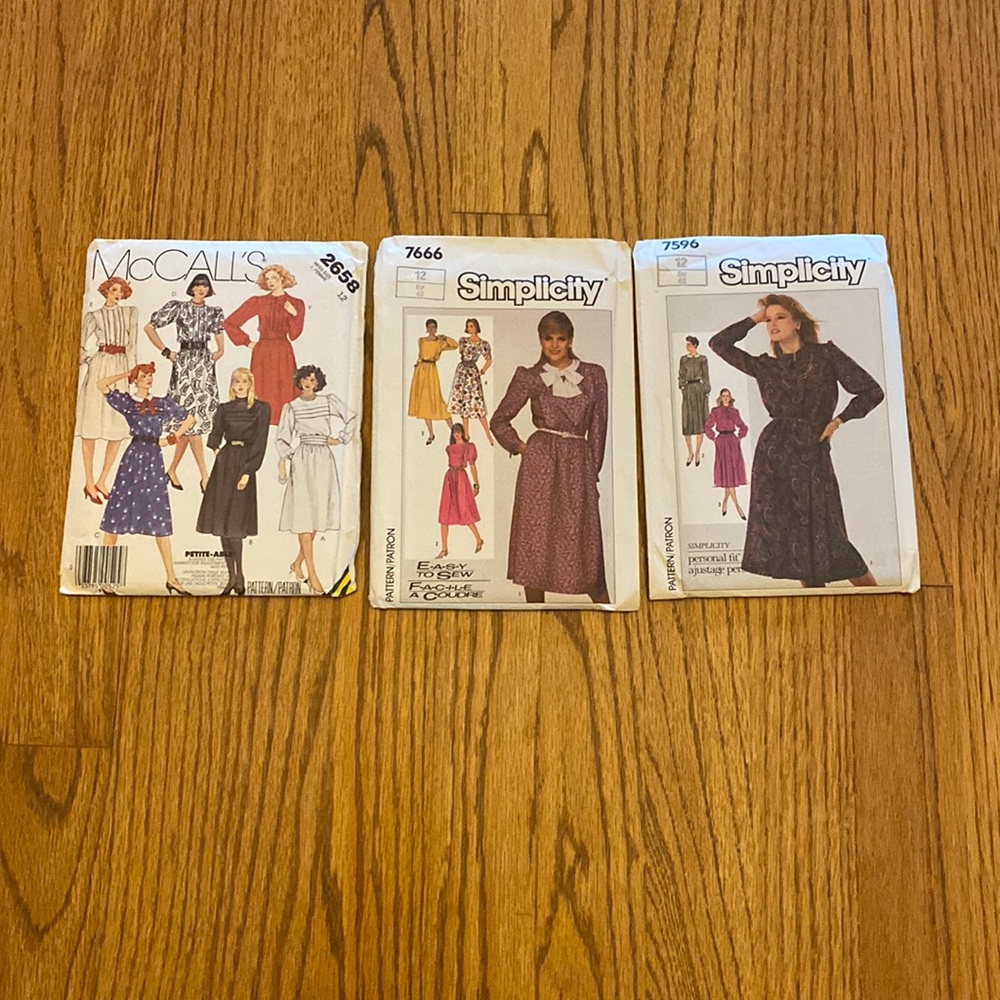 3 Simplicity patterns in size 12. I would consider selling these individually.